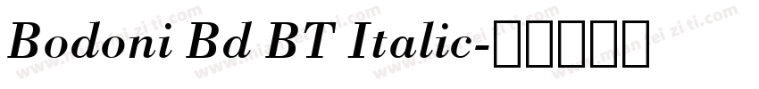 Bodoni Bd BT Italic字体转换